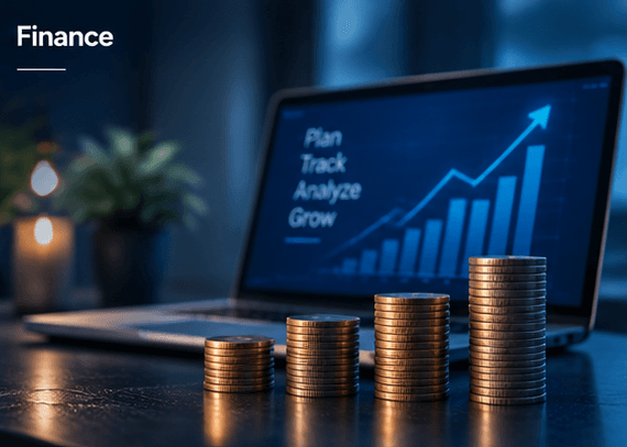 Finance professionals reviewing business operations and reporting